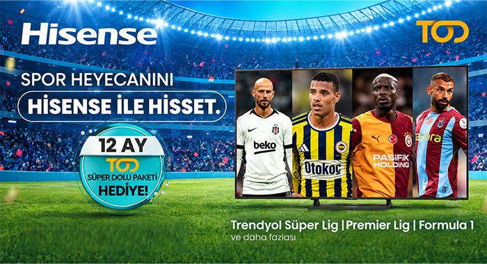 Hisense TV - 12 Aylık TOD Süper Dolu Paketi Hediye