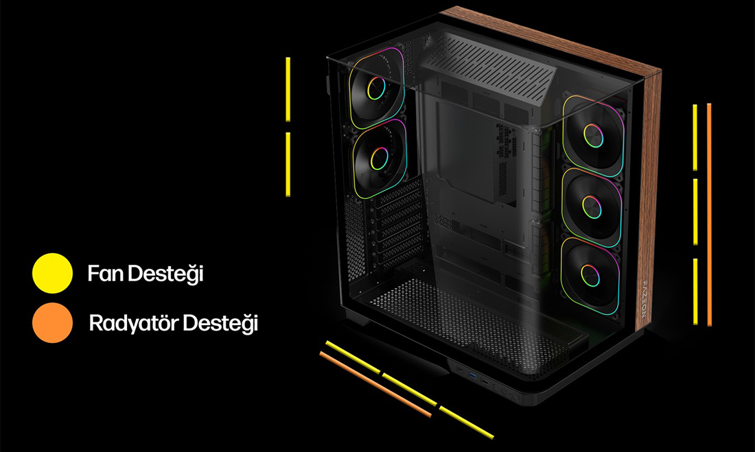 FAZEON F25 Fan ve Radyatör Desteği