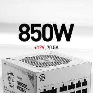 MSI MAG A850GL PCIE5 WHITE 850W 80 PLUS GOLD GÜÇ KAYNAĞI - Vatan