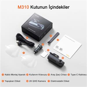 70Mai M310 Araç İçi Kamera (Siyah)