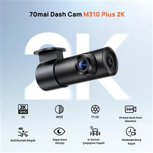 70Mai M310 Plus 2K Araç İçi Ön Kamera (Siyah)