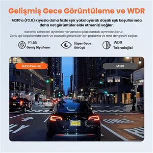 70Mai M310 Plus 2K Araç İçi Ön Kamera (Siyah)
