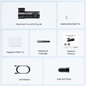 70Mai M310 Plus 2K Araç İçi Ön Kamera (Siyah)