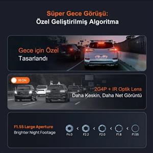 70Mai A800SE + RC22 Arka Kamera Araç İçi Kamera Seti