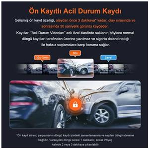 70Mai A800SE + RC22 Arka Kamera Araç İçi Kamera Seti