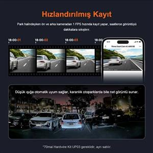 70Mai A800SE + RC22 Arka Kamera Araç İçi Kamera Seti