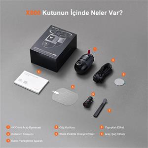 70Mai X800 Omni 360 Derece Dönebilen Araç İçi Kamera (128GB)