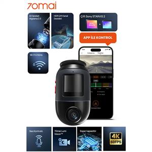 70Mai X800 Omni 360 Derece Dönebilen Araç İçi Kamera (128GB)