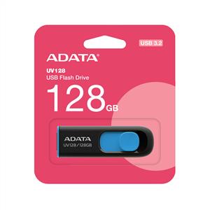 ADATA 128GB UV128 Siyah/Mavi 3.2 USB Bellek