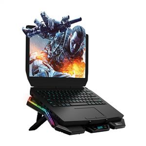 RAMPAGE ADDİSON X-GALE 6 FAN 12 IŞIK MODLU 7 AÇILI NOTEBOOK SOĞUTUCU STAND-SİYAH