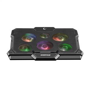 RAMPAGE ADDİSON X-GUST 6 FAN RENKLİ IŞIKLANDIRMALI NOTEBOOK SOĞUTUCU STAND-SİYAH