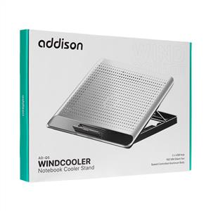 Addison AD-Q5 Windcooler Hız Kontrollü Alüminyum Gövde 2Usb Notebook Soğutucu