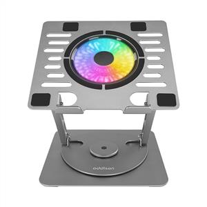 Addison AD-RC35 360 Derece Dönebilen Fanlı RGB Işıklı Metal Laptop Standı