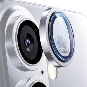 Addison IP-LENS16PLUS iPhone 16/16 Plus Temperli Kamera Lens Koruyucu - Gümüş