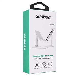 ADDİSON ADS-110 UNIVERSAL AYARLANABİLİR MASAÜSTÜ TELEFON TUTUCU- BEYAZ