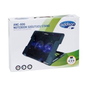 ADDISON ANC-606 2XFAN 2XUSB PORT LEDLİ NOTEBOOK SOĞUTUCU STAND