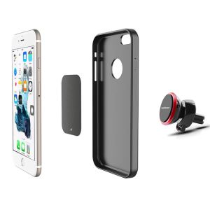 ADDISON ADS-118 MIKNATIS 360 DERECE MİNİ ARAÇ TELEFON TUTUCU- (SİYAH/KIRMIZI)