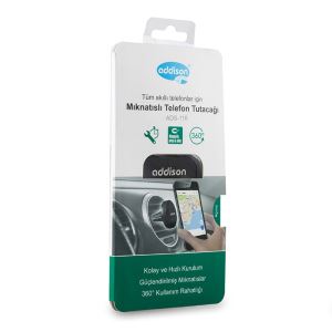 ADDISON ADS-118 MIKNATIS 360 DERECE MİNİ ARAÇ TELEFON TUTUCU- (SİYAH/KIRMIZI)
