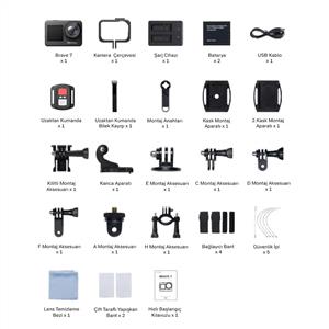 Akaso Brave 7 4K Aksiyon Kamera & Süper Aksesuar Set
