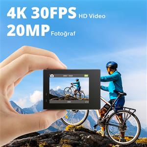 Akaso Brave 4 Dual Screens 4K Aksiyon Kamera &  Süper Aksesuar Set