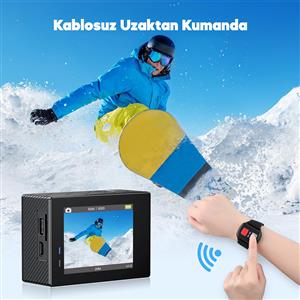 Akaso Brave 4 Dual Screens 4K Aksiyon Kamera &  Süper Aksesuar Set