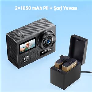 Akaso Brave 4 Dual Screens 4K Aksiyon Kamera &  Süper Aksesuar Set