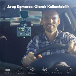 Akaso Brave 4 Dual Screens 4K Aksiyon Kamera &  Süper Aksesuar Set