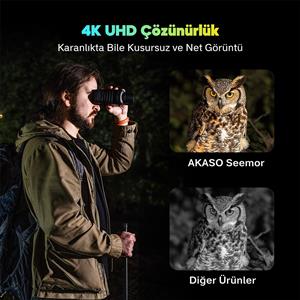 Akaso Seemor-200 4K Renkli Video Kayıt Özellikli & Dürbünlü Gece Görüş Kamerası