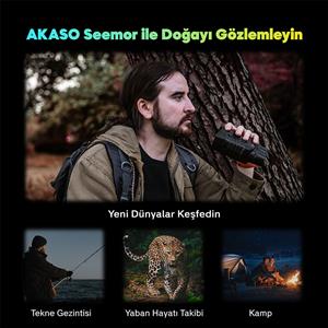 Akaso Seemor-200 4K Renkli Video Kayıt Özellikli & Dürbünlü Gece Görüş Kamerası