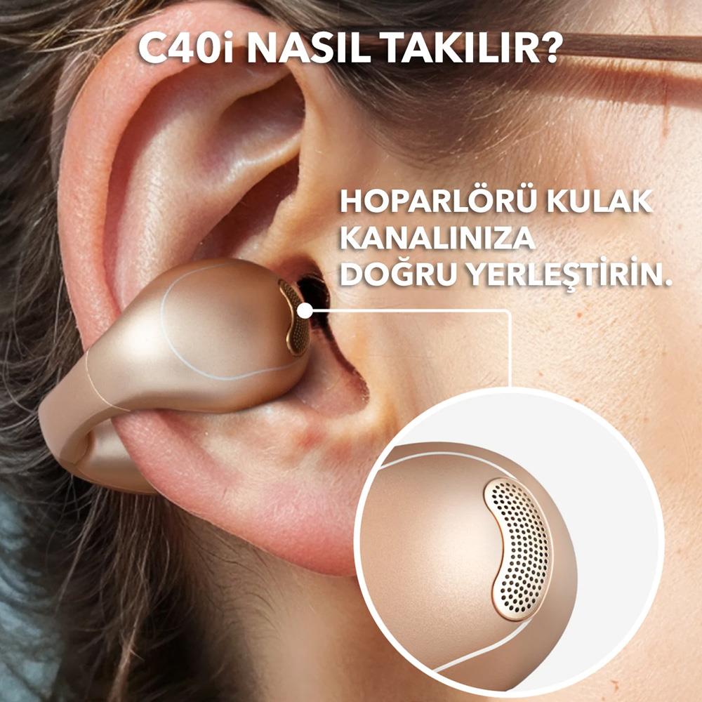 Anker Soundcore C40i Open-Ear Bluetooth Kulaklık - Gold - Vatan