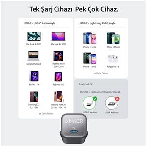 Anker 511 Nano Pro 30w Usb-C Şarj Adaptörü - Beyaz