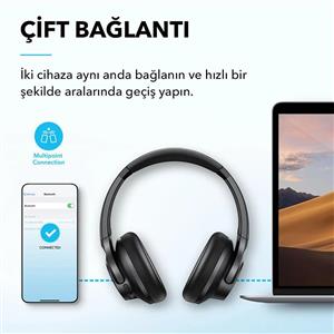 Anker Soundcore Life Q20i Bluetooth Kulaküstü Kulaklık  - Siyah