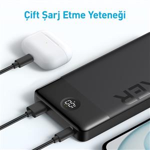 Anker 324 10.000 mAh Powerbank ( 12w - 2 Port ) - Siyah