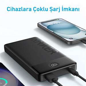 Anker 326 Powerbank 20000 mAh ( 15w - 2 Port ) - Siyah