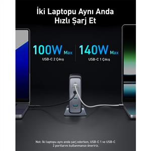 Anker Prime 749 Masaüstü Şarj Cihazı (240W GaN-4 Port)