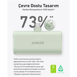 Anker Nano Usb-c Konnektörlü Powerbank 5.000 mAh ( 22,5w - 2 Port ) - Siyah