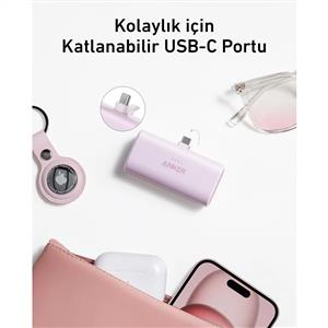 Anker Nano Usb-c Konnektörlü Powerbank 5.000 mAh ( 22,5w - 2 Port ) - Siyah
