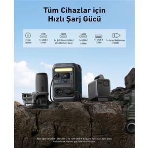 Anker Solix C300X AC 288 Wh 600W-Taşınabilir Güç Kaynağı