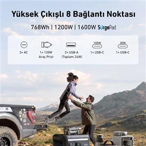 Anker Solix C800X 768Wh 1200W-Taşınabilir Güç Kaynağı