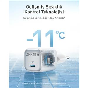 Anker Nano USB-C GaN 30W Hızlı Şarj Cihazı - Beyaz