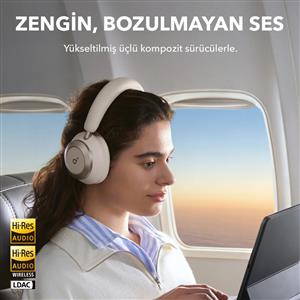 Anker Soundcore Space One Pro Katlanabilir Kulak Üstü Bluetooth Kulaklık - Beyaz