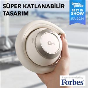 Anker Soundcore Space One Pro Katlanabilir Kulak Üstü Bluetooth Kulaklık - Beyaz