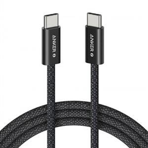 Anker Zolo USB C to C 240W Hızlı Şarj Örgülü 1m Kablo - Siyah