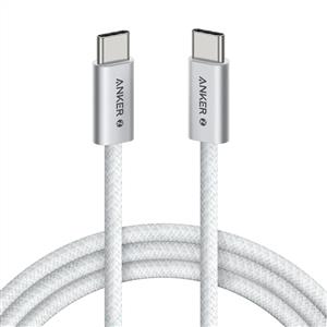 Anker Zolo USB C to C 240W Hızlı Şarj Örgülü 1m Kablo - Beyaz