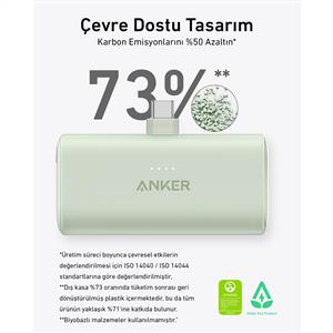 Anker Nano Power Bank USB-C 5000mAh - Beyaz