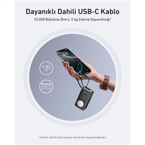 Anker MagGo Power Bank (10K, 35W, Apple Watch Uyumlu) - Siyah