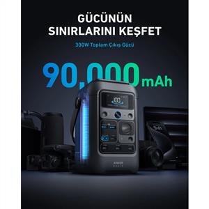 Anker SOLIX C300X DC 288Wh I 300W Taşınabilir Güç Kaynağı