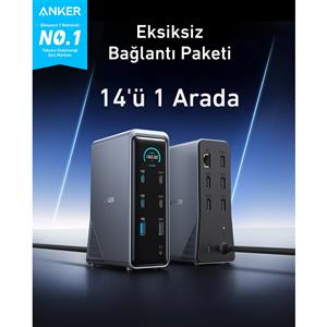 Anker Prime 14-in-1 160 W Şarj İstasyonu - Gri