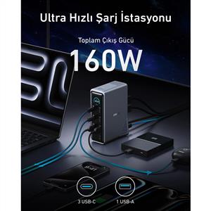 Anker Prime 14-in-1 160 W Şarj İstasyonu - Gri