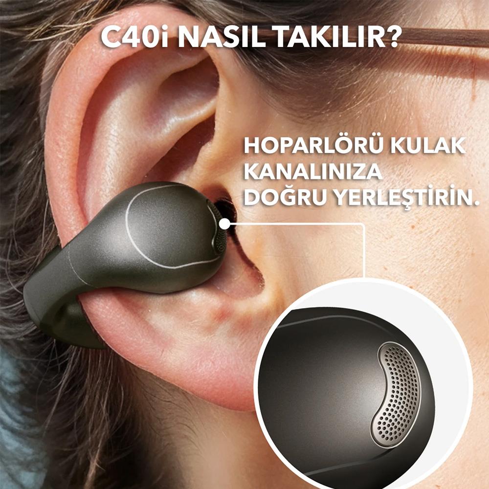 Anker Soundcore C40i Open-Ear Bluetooth Kulaklık - Siyah - Vatan
